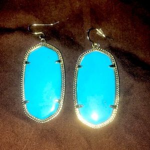 Kendra Scott turquoise colored stone earrings
